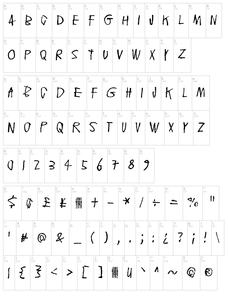 Floating tin can font map